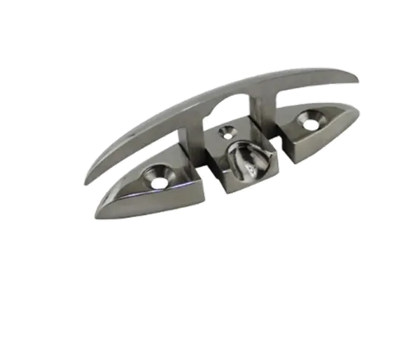 Stainless steel marine mooring cleat with mirror polished finish